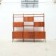 Teak and metal bookcase, Italy 1960