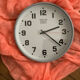 Davis design clock with large black numerals