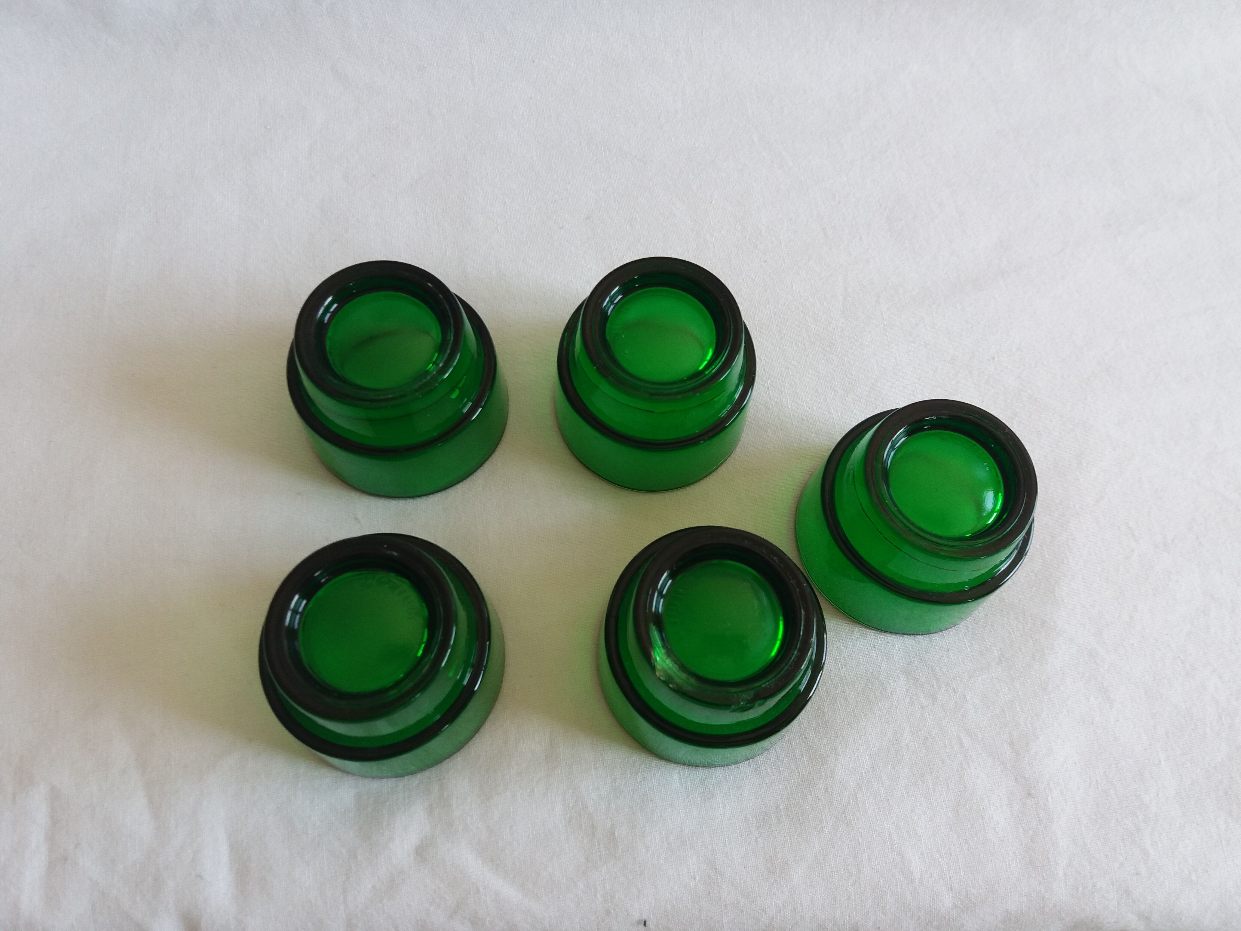 Set of 5 glass shells
