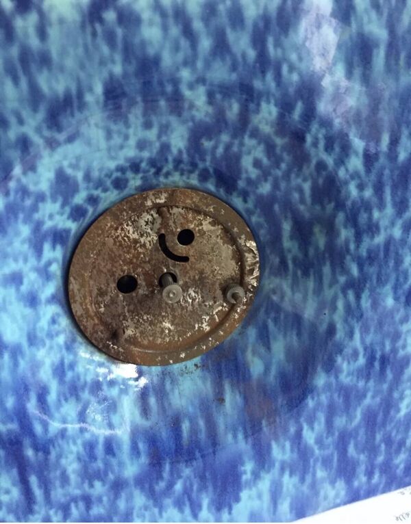 Garniture de cheminée bleue Odyv 1940 Art Déco