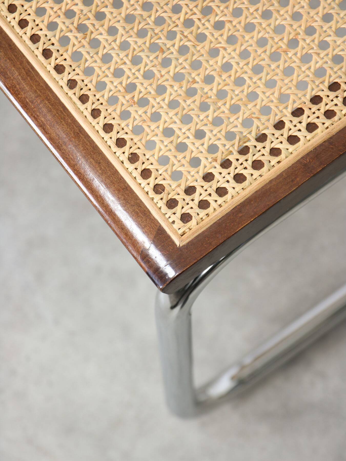 Pair of vintage Cesca B32 brown chairs by Marcel Breuer