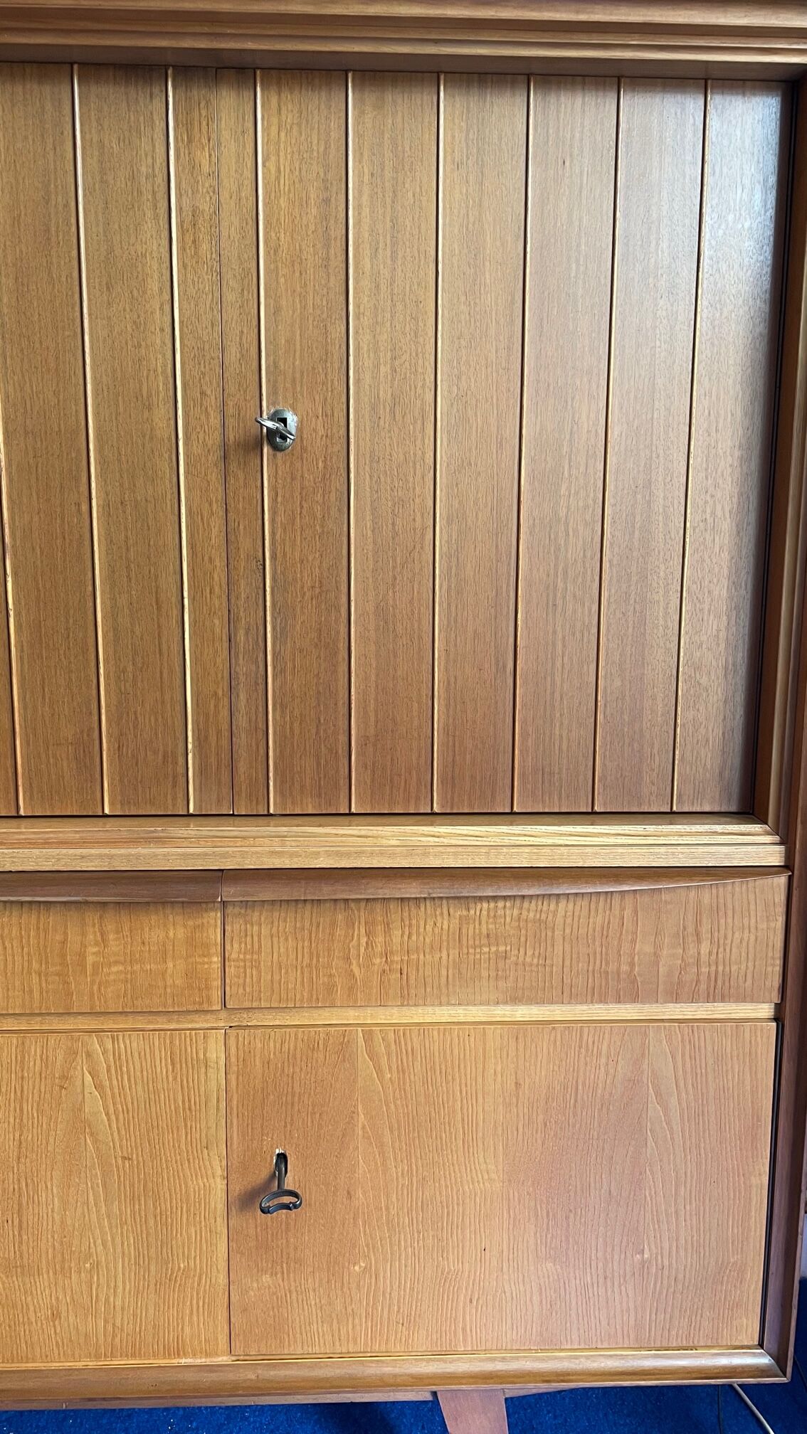 Highboard, living room furniture teak 60s vintage Danish