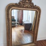Ancient mirror with golden pediment - 117x76cm