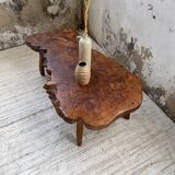 Solid free-form elm coffee table