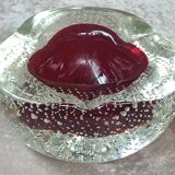 Murano Archimedes Seguso bubble glass ashtray