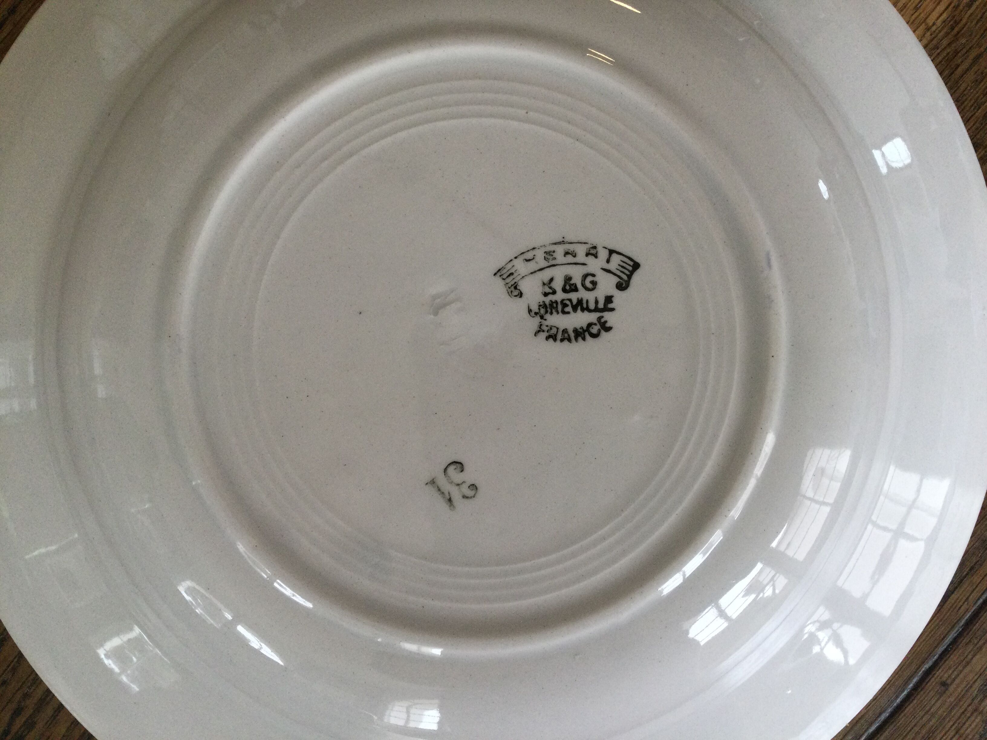 6 Vintage hollow plates, Luneville model Henri