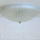 Vintage wall sconce flush mount ceiling light ice glass light fixture 1980s