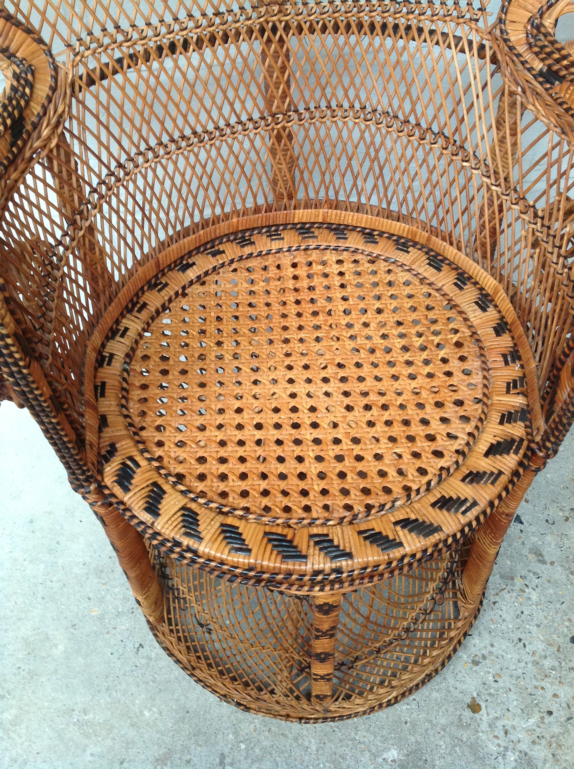 Armchair Emmanuelle rattan Kok House 1970