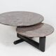 Sculptural coffee table in granite and wood, Italy 1980s.