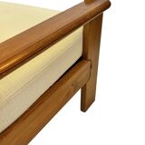 Canapé vintage deux places en pin des années 70 au design minimaliste