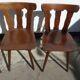 Lot of 4 wooden bistro chairs - 70s 80s 90s