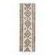 Tapis couloir vintage en laine et coton turc noué à la main blanc 90x307