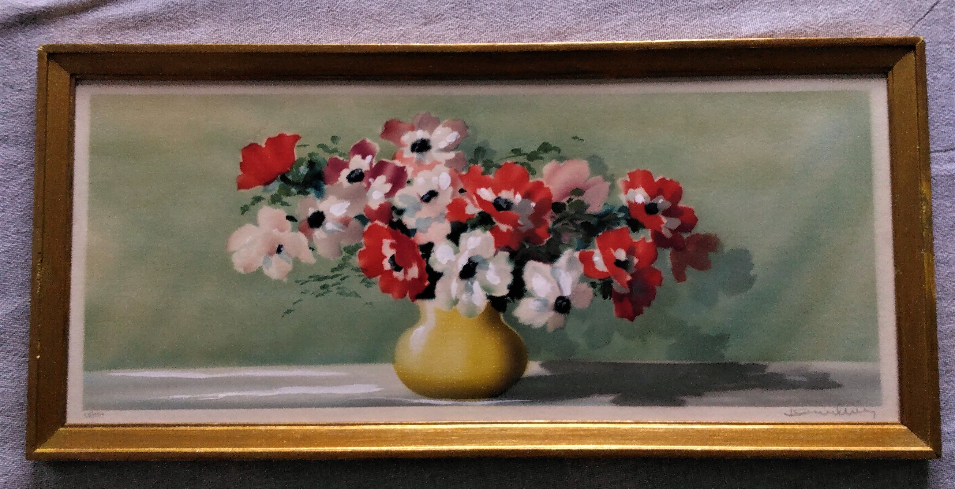 Painting bouquet of anemones