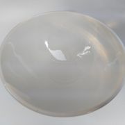 Old ceramic bowl earthenware white French blue ribbon of the 50s vintage