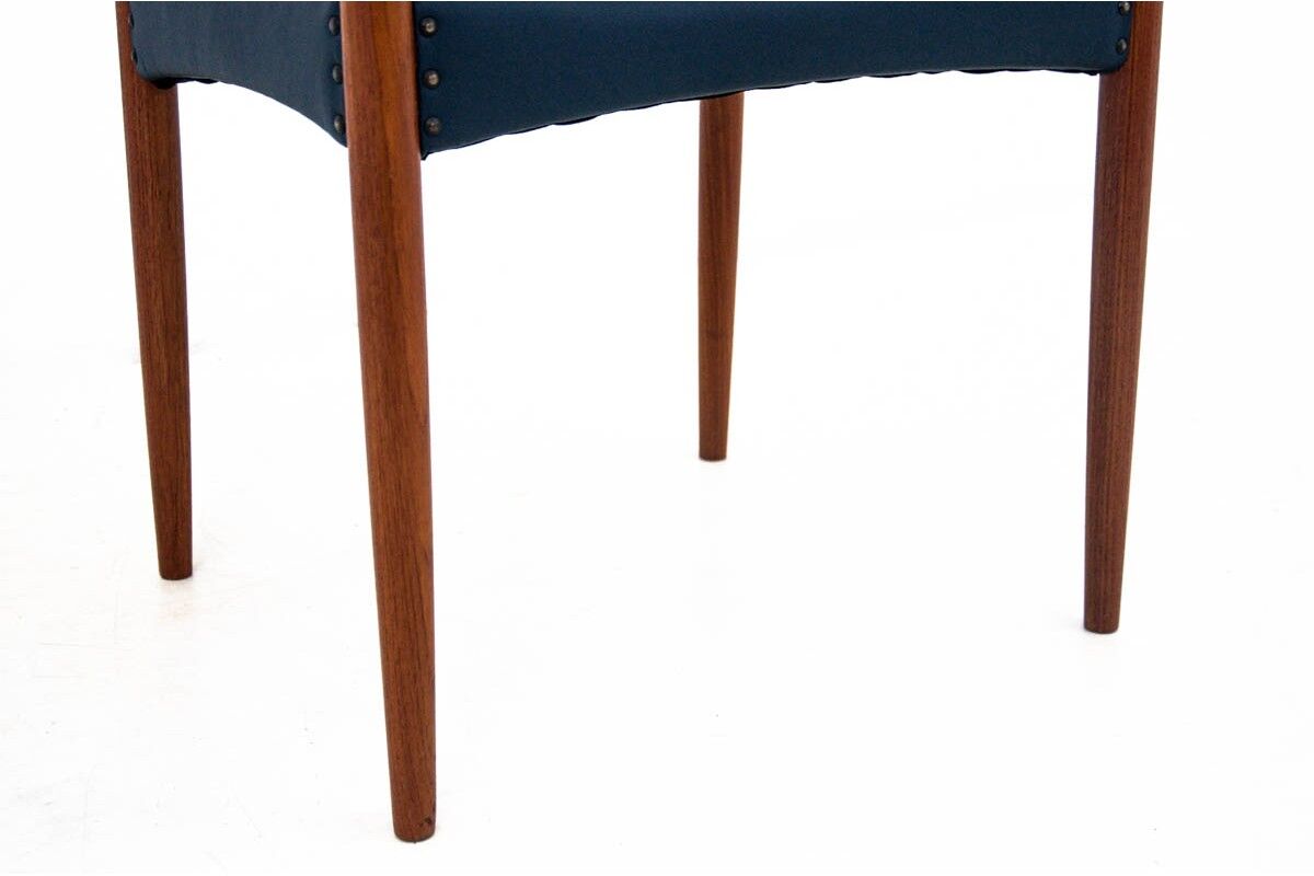 Fauteuil bleu, design danois, années 1960.