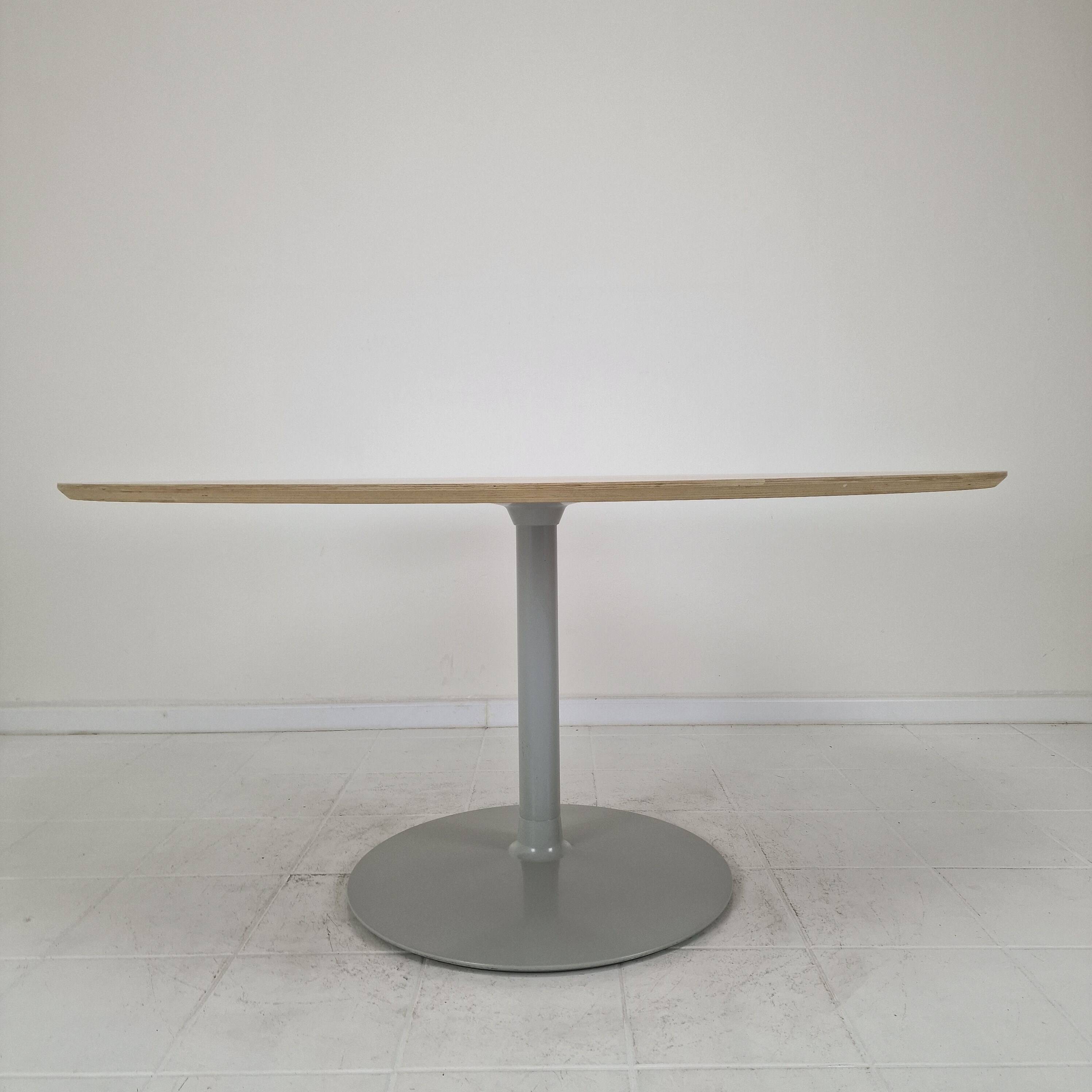 Large Oval Dining Table in Oak by Pierre Paulin for Artifort, 2018