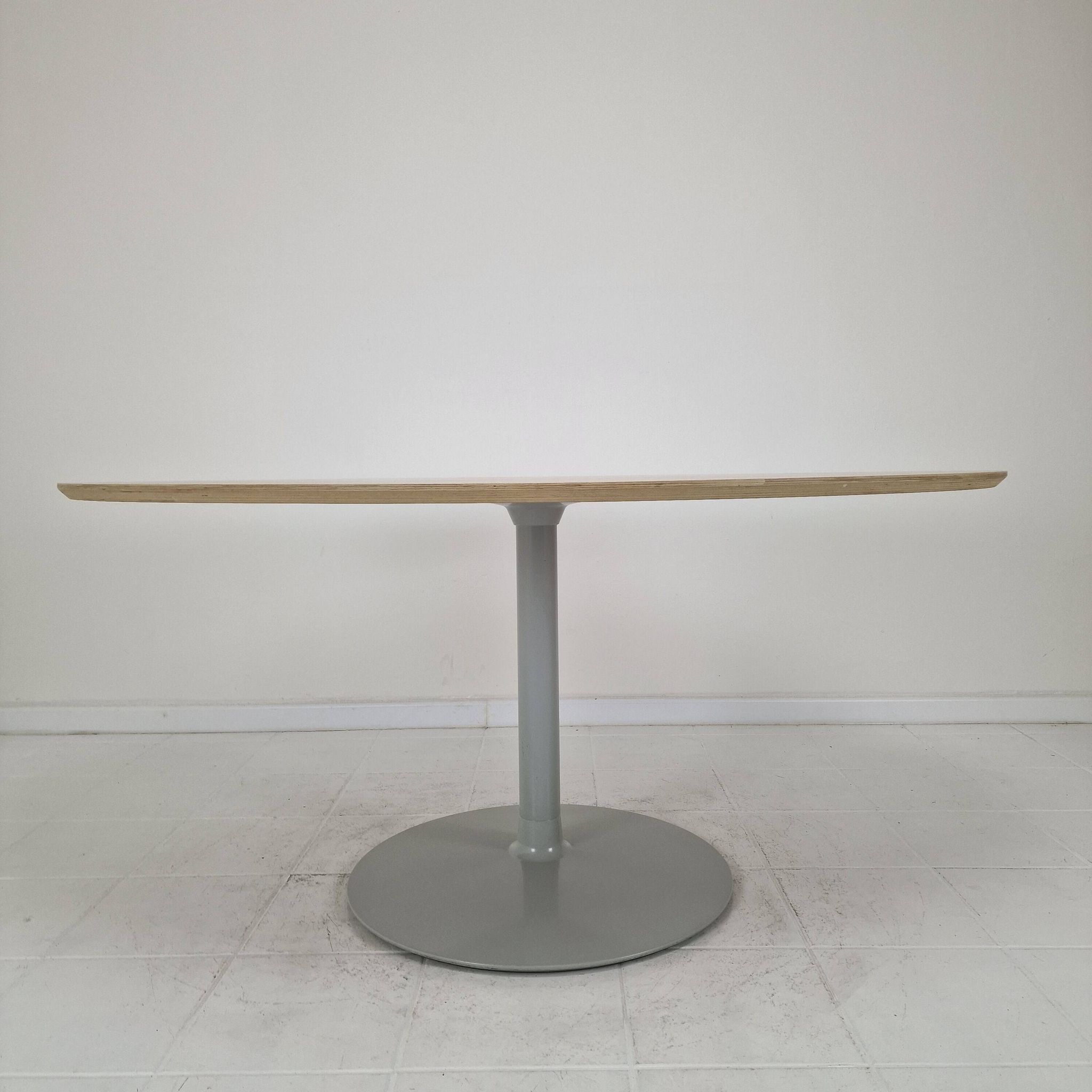 Large Oval Dining Table in Oak by Pierre Paulin for Artifort, 2018