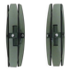 Pair of Italian wall lights Veca Fontana Arte in smoked glass and chrome.