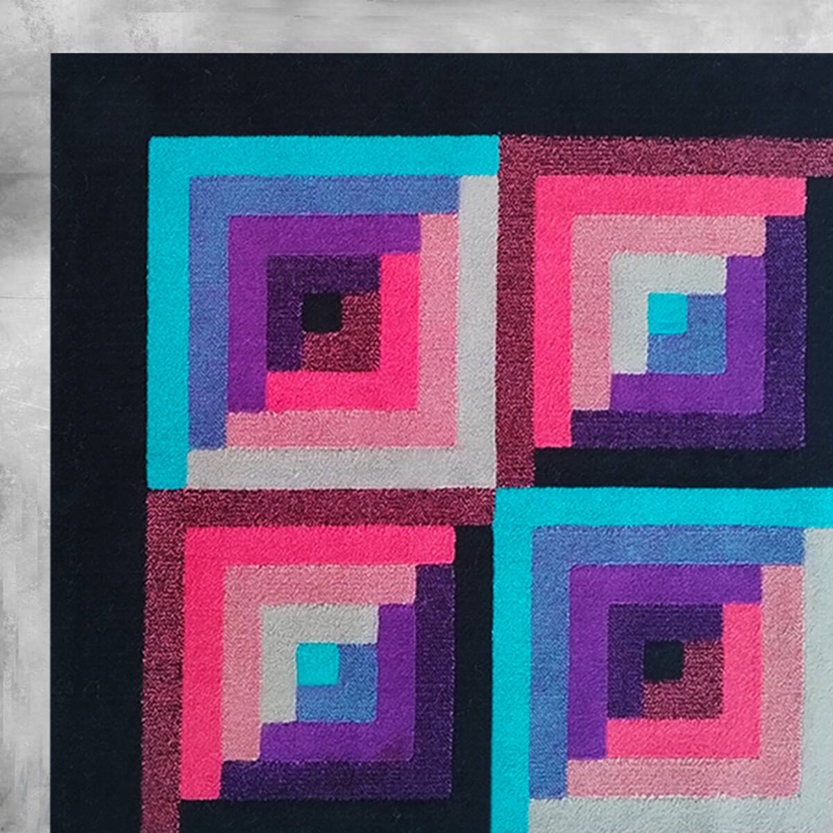 1980s Geometric Italian Woolen Rug by Missoni for T&J Vestor