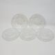 5 Small Transparent Frosted Glass Plates Vintage Floral Decor Kig Indo