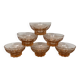 Set of 6 pink star luminarc cups