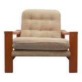1970s armchair beige in oak