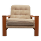 1970s armchair beige in oak