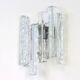 Pairs of large Kalmar-style wall lights in Murano glass, Austria, 1960s.