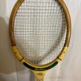 Vintage Montana Gold Seal Wooden Tennis Racket + Rooster Sporting Case
