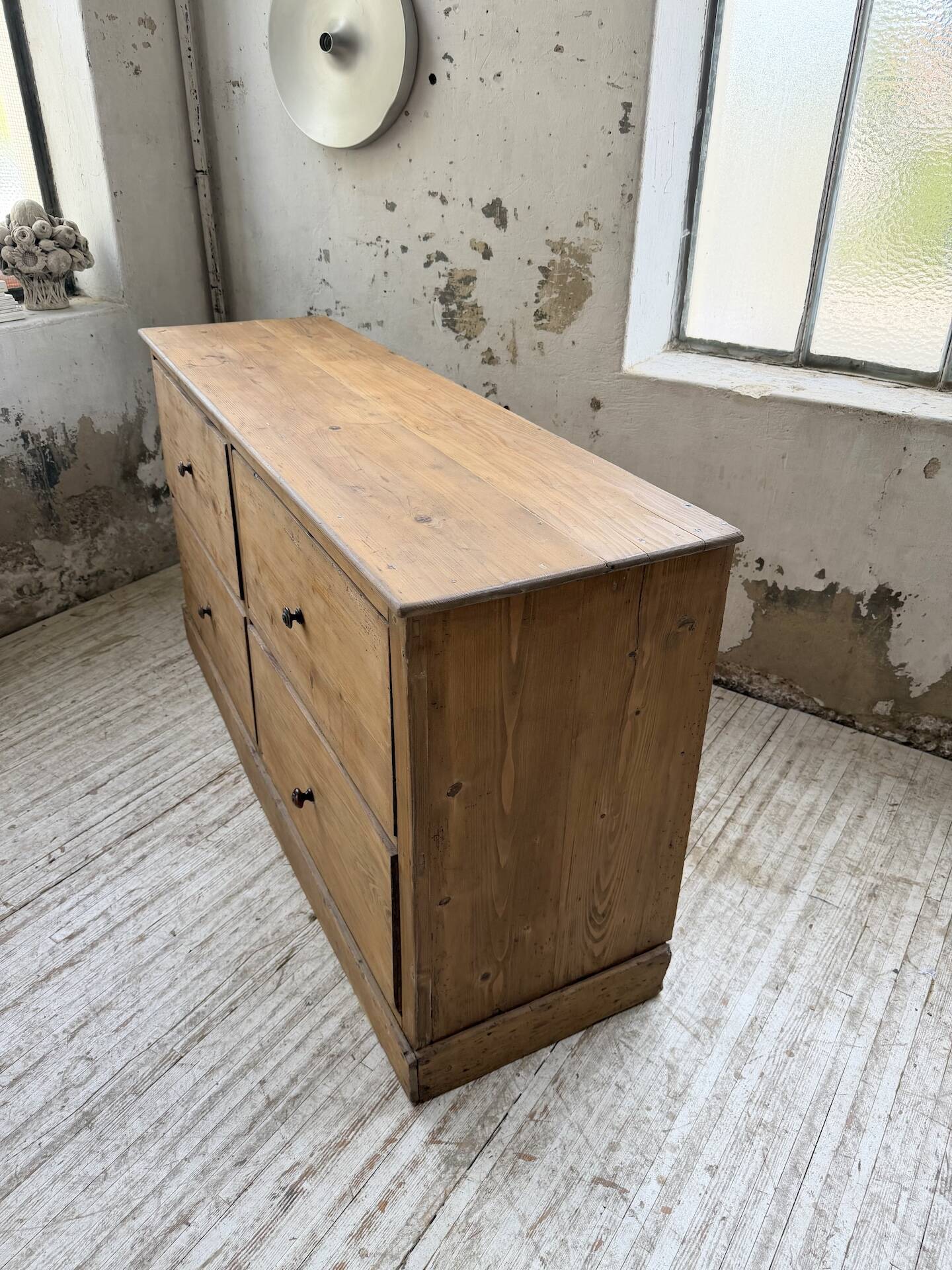 1950s pine workshop furniture 175cm