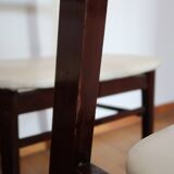 6 Scandinavian chairs skaï white