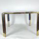 Mid-Century Modern chrome and brass side table, Romeo Rega style. 70s