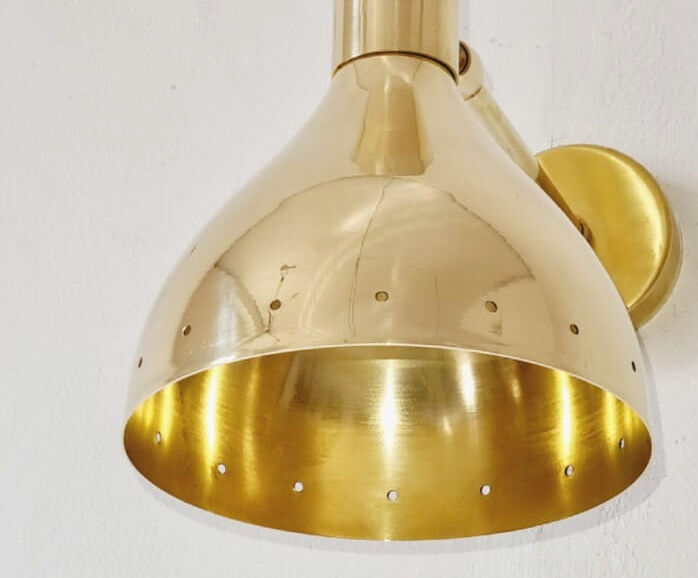 Applique murale italienne laiton années 50