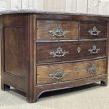 Regency period chest of drawers in amaranth and marble top - 18th century