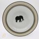 6 Porcelain soup plates, Safari.