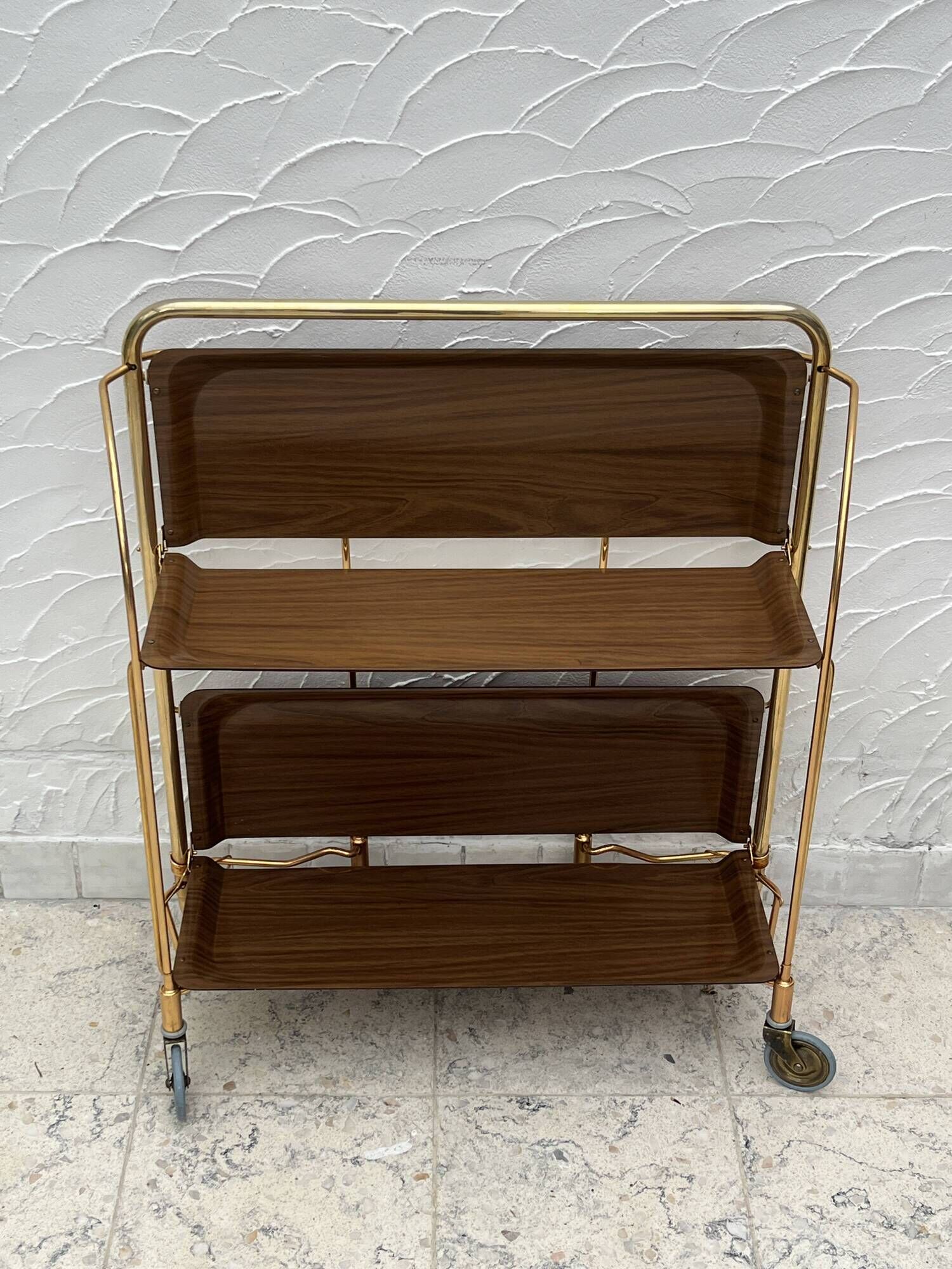 Vintage Golden Folding Table Gerlinol
