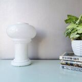 White glass mushroom table lamp