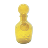 Yellow glass carafe with bubble details