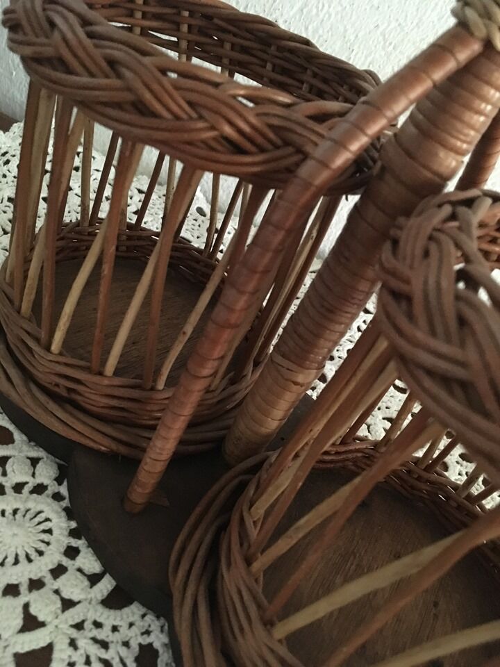 Door - wicker bottle rope and wood