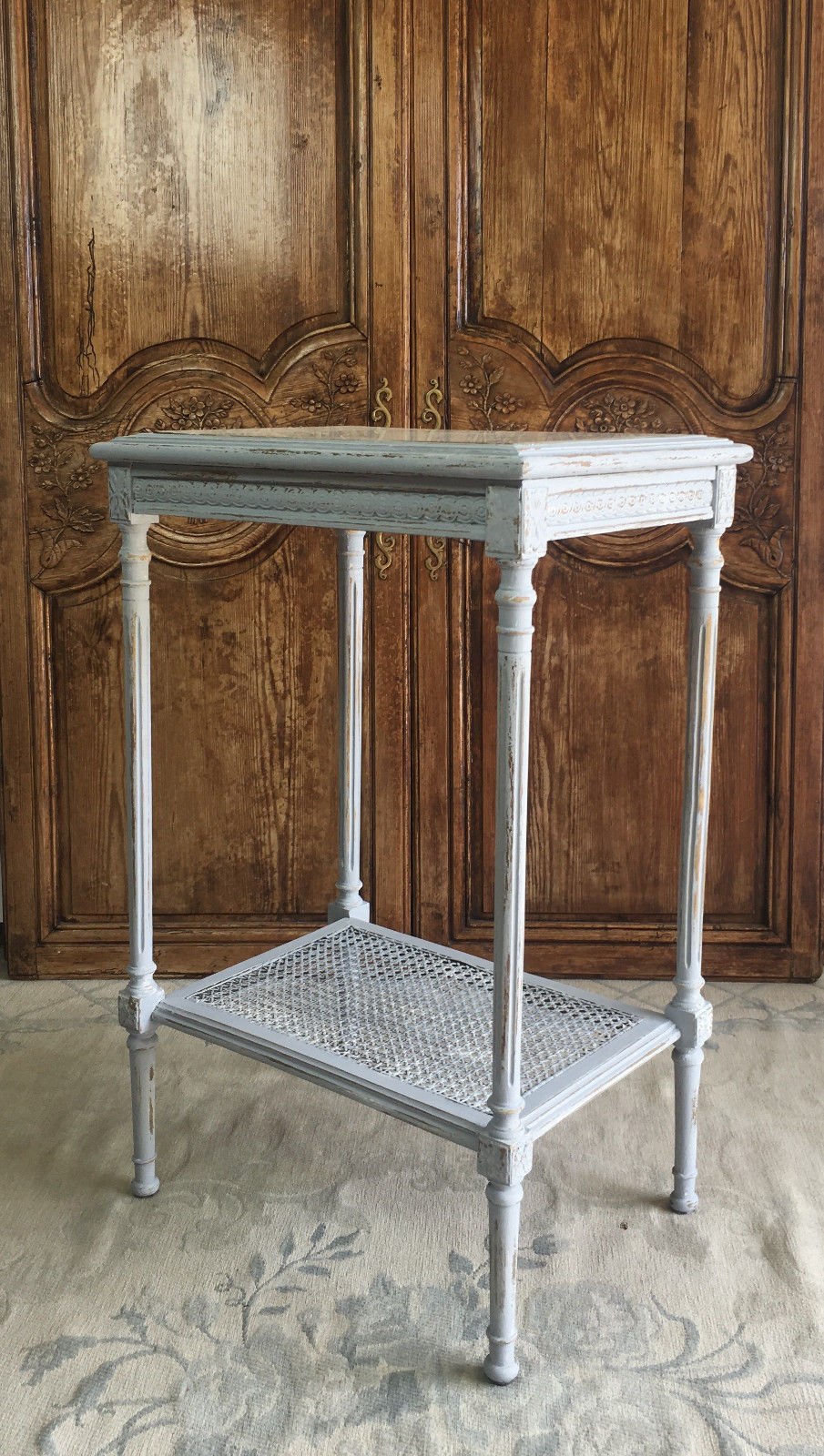 Table top white marble Louis XVI style