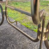 Smoked glass oval table 1970s
