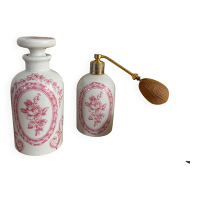 Flacon parfum et vaporisateur vintage