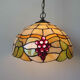 Art deco pendant lamp in glass paste 70s