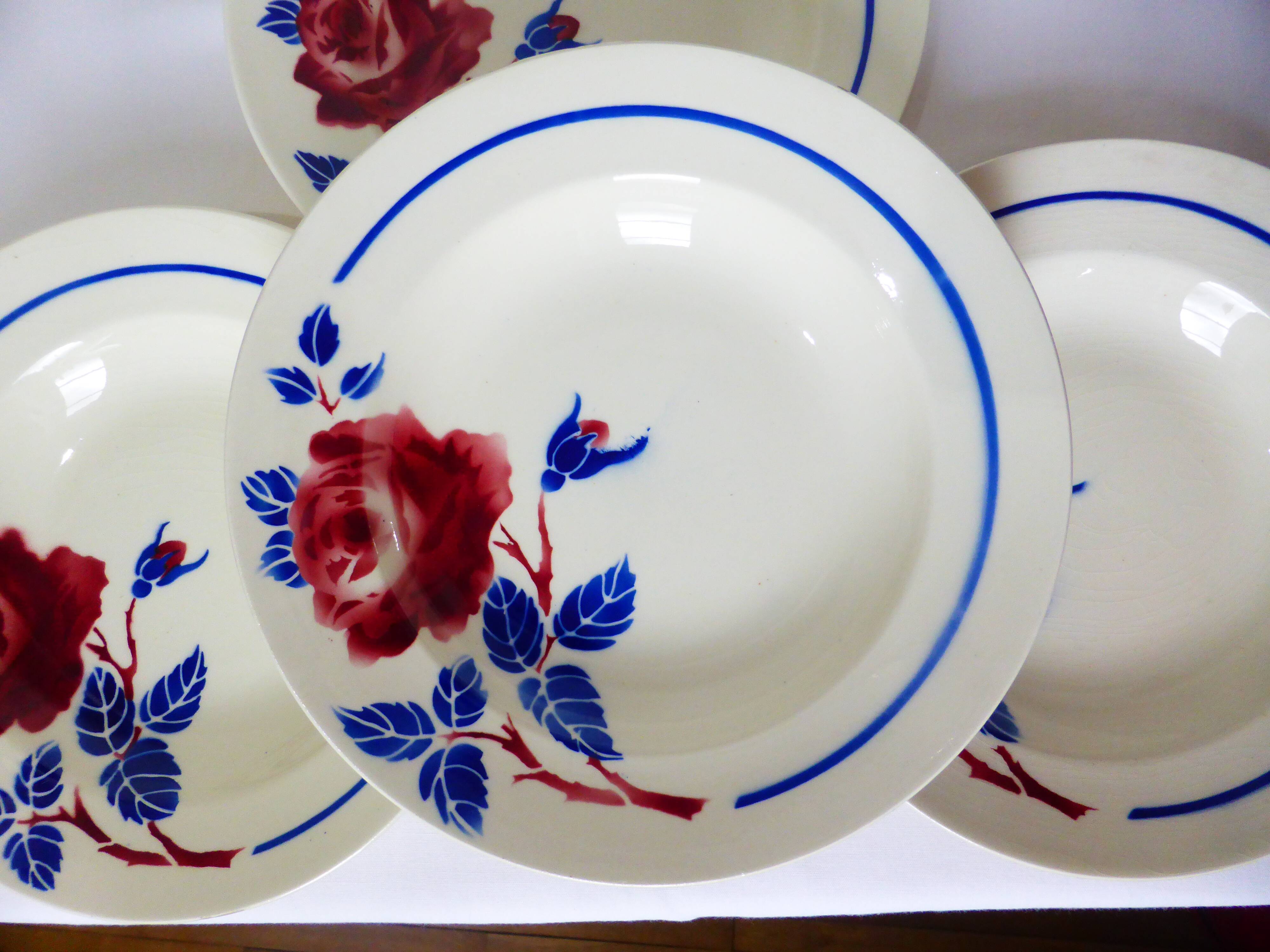 4 vintage deep plates from K&G Luneville model Chantal 220516