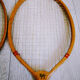Pair of old wooden badminton rackets