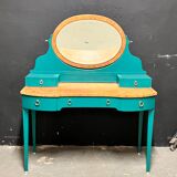 Louis XVI style dressing table in elm magnifying glass