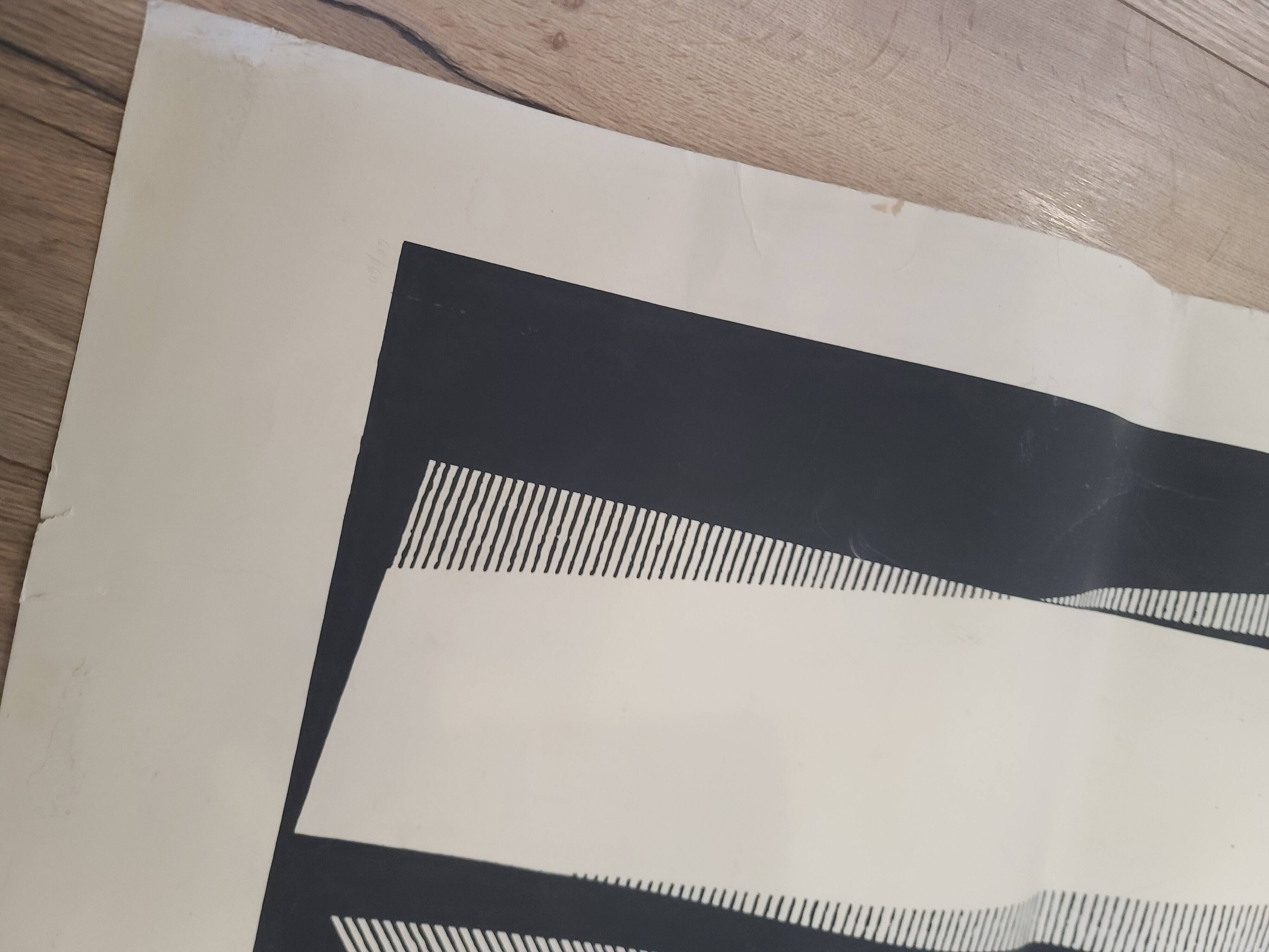 Contemporary Abstract Print Signed L.J. Griner 73 - #CAMR