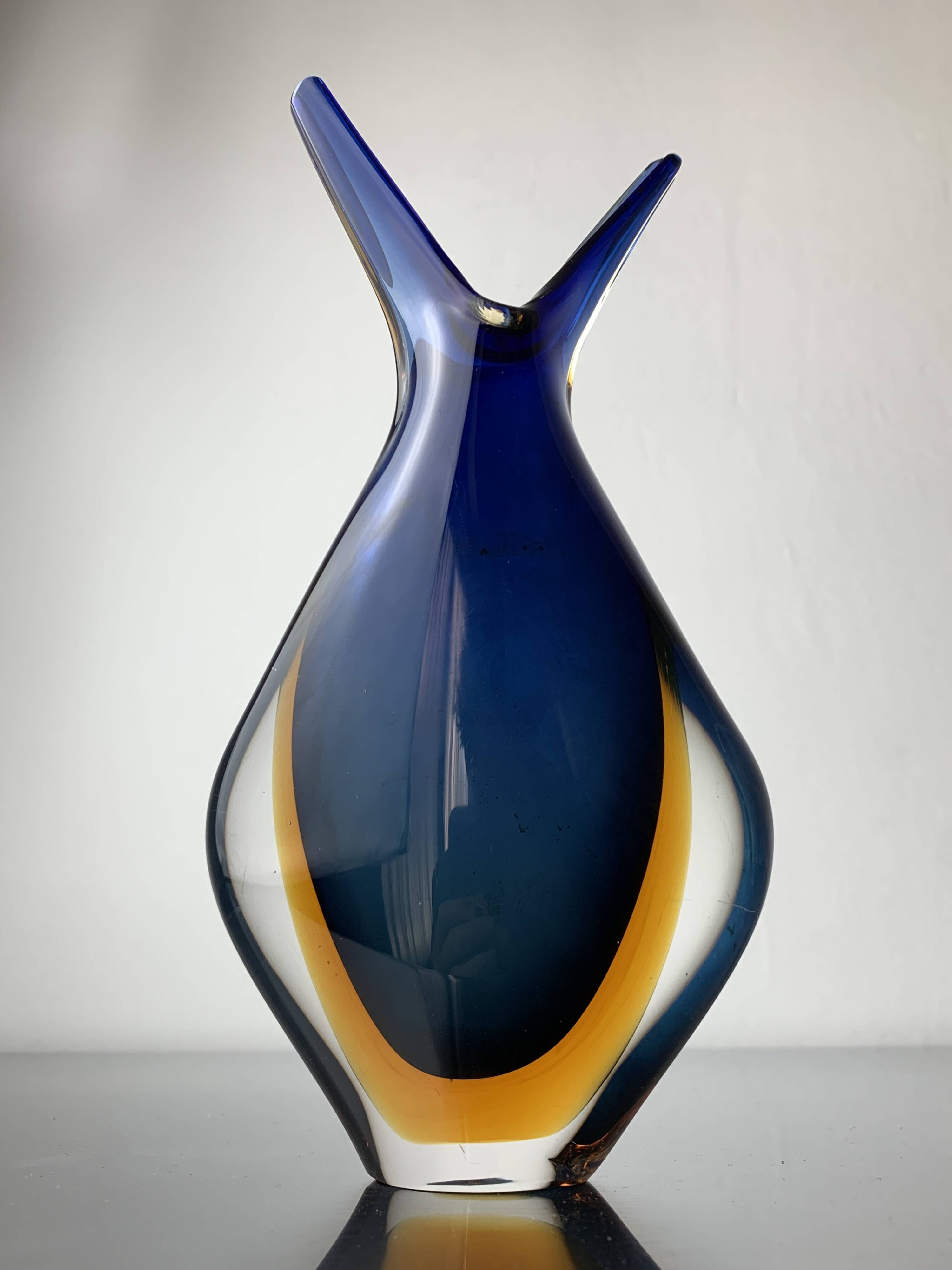 Fish Vase by Flavio Poli, Murano Glass, 1970