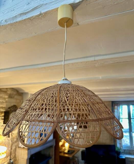 Relux Italy wicker flower pendant light