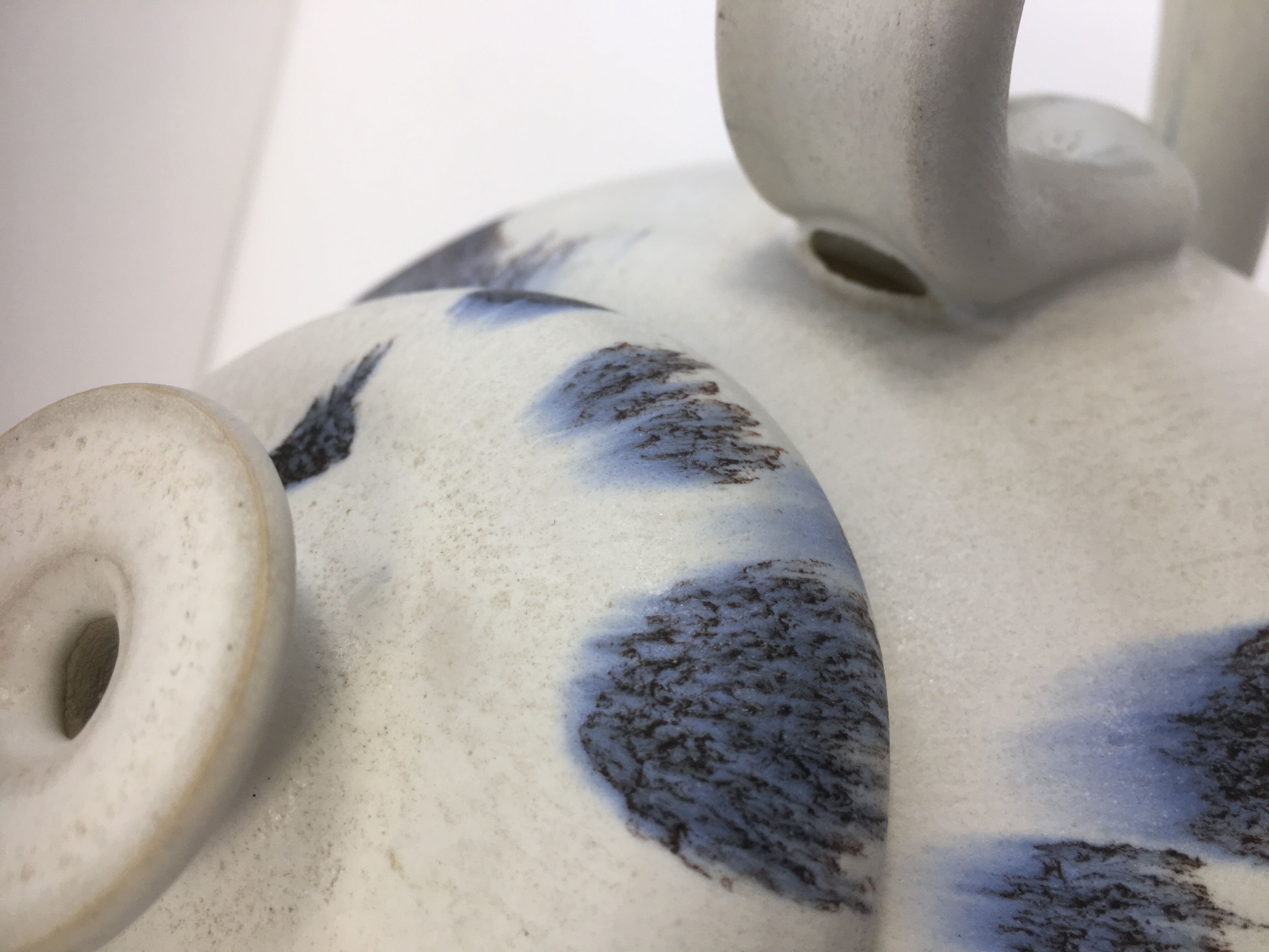 Scandinavian ceramic teapot enamelled 60's